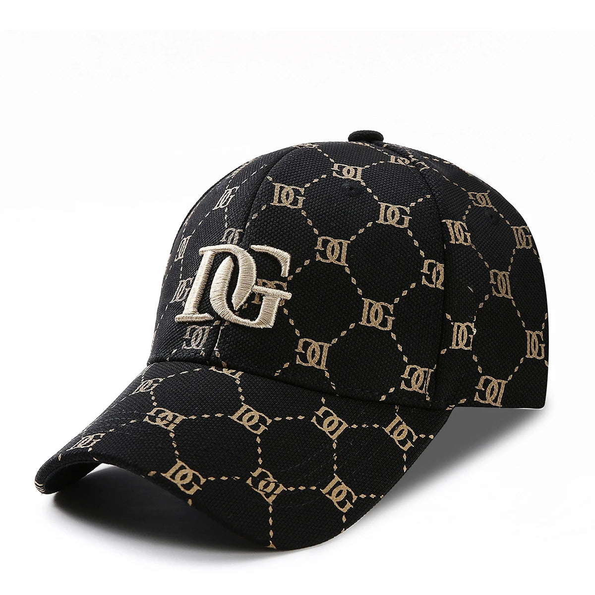 Korean Printed Letter Embroidered Big Head Cap