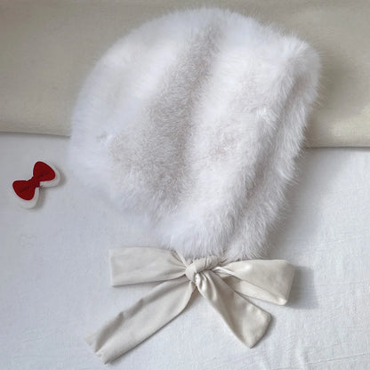 Women's Glitter Plush Knitted Bucket Hat