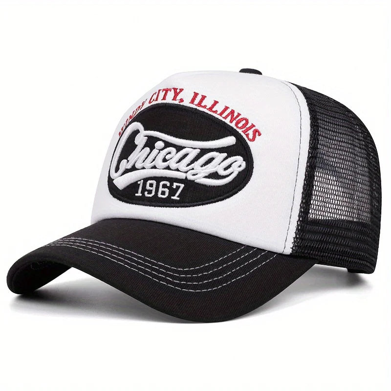 1967 Letter Embroidery Mesh Trucker Baseball Cap
