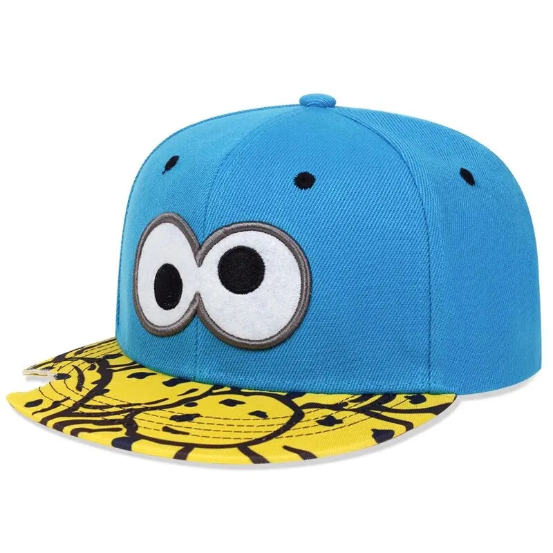 Unisex Eye Pizza Embroidery Hip-hop Hats