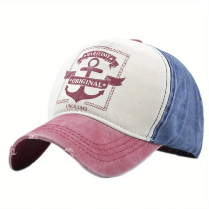 Anchor Print Hip Hop Snapback Cap