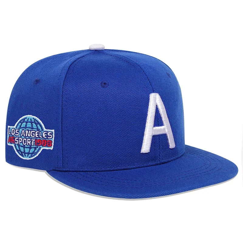 Unisex A Letter Side Earth Embroidery Hip-hop Hats