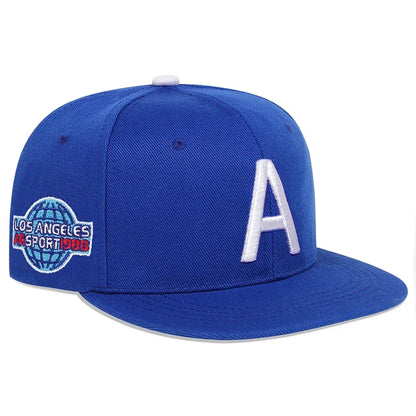 Unisex A Letter Side Earth Embroidery Hip-hop Hats