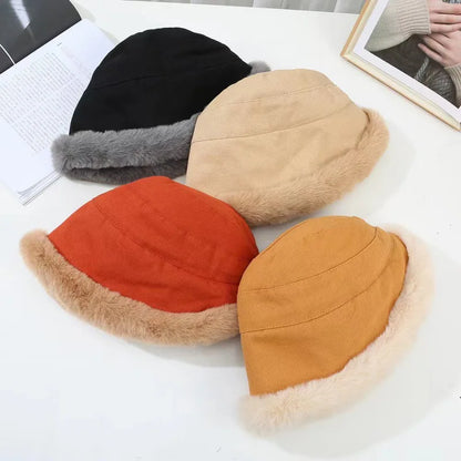 Wool Wide Brim Vintage Bucket Hat