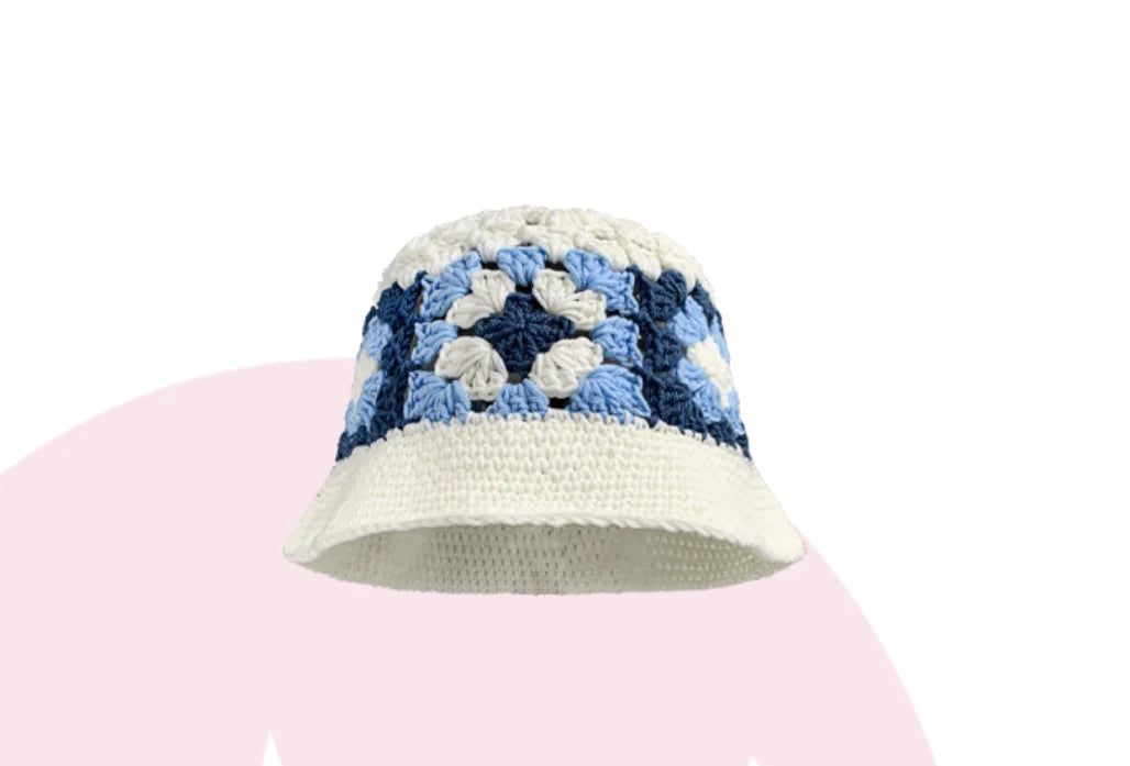 Women Hollow Flower Crochet Autumn Winter Bucket Hat