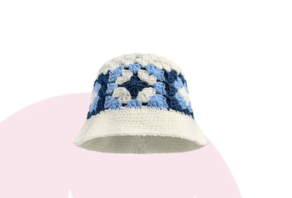Women Hollow Flower Crochet Autumn Winter Bucket Hat