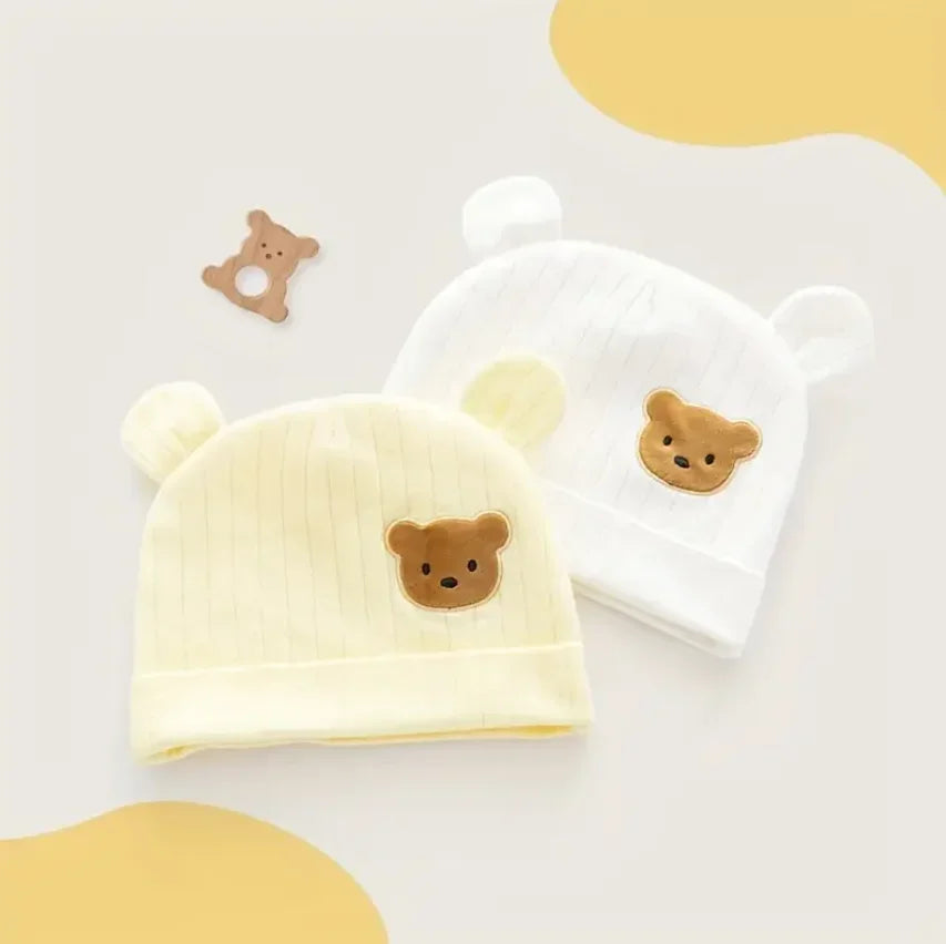 Toddler Bear Ear Cotton Winter Bucket Hat