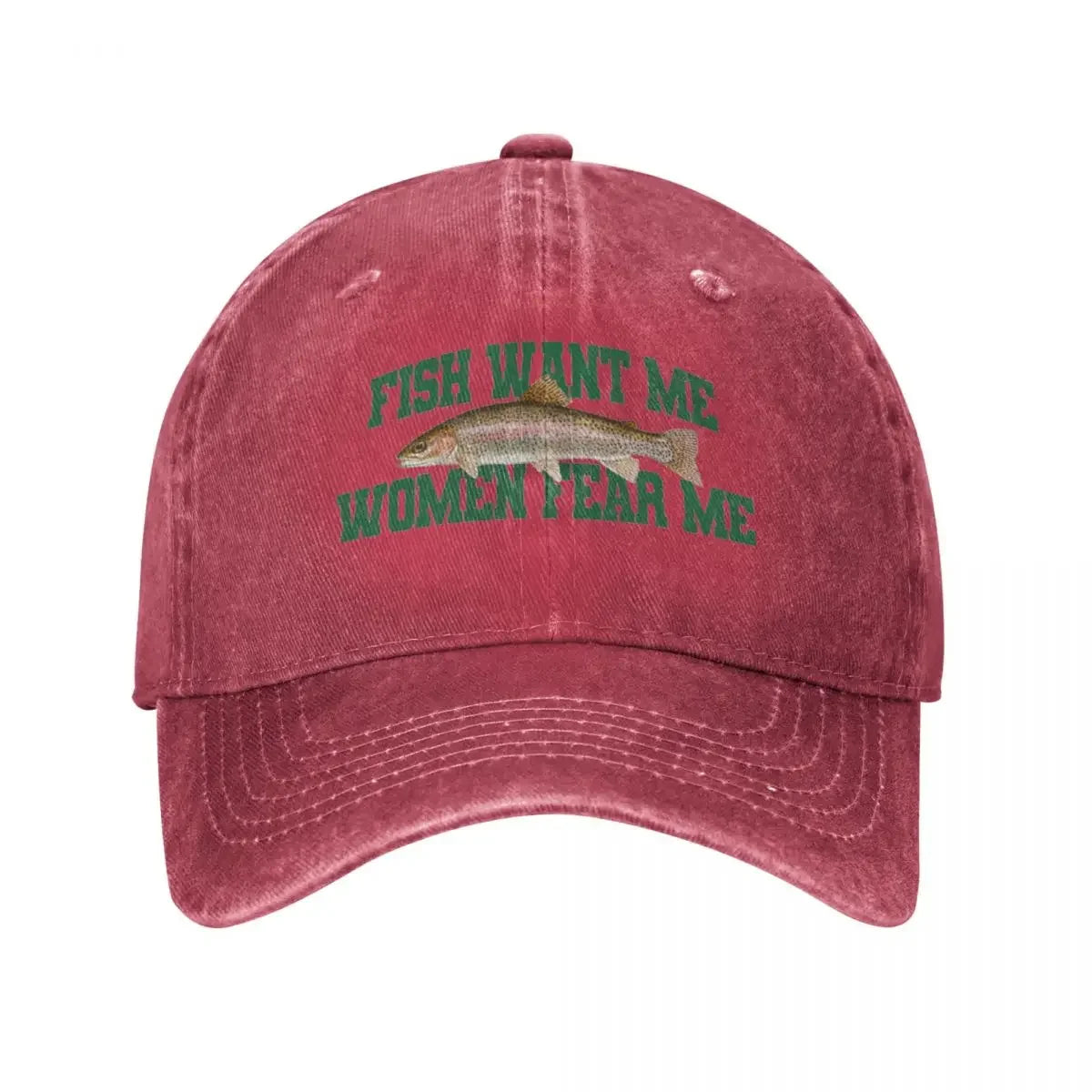Fear Me Fish Denim Baseball Cap