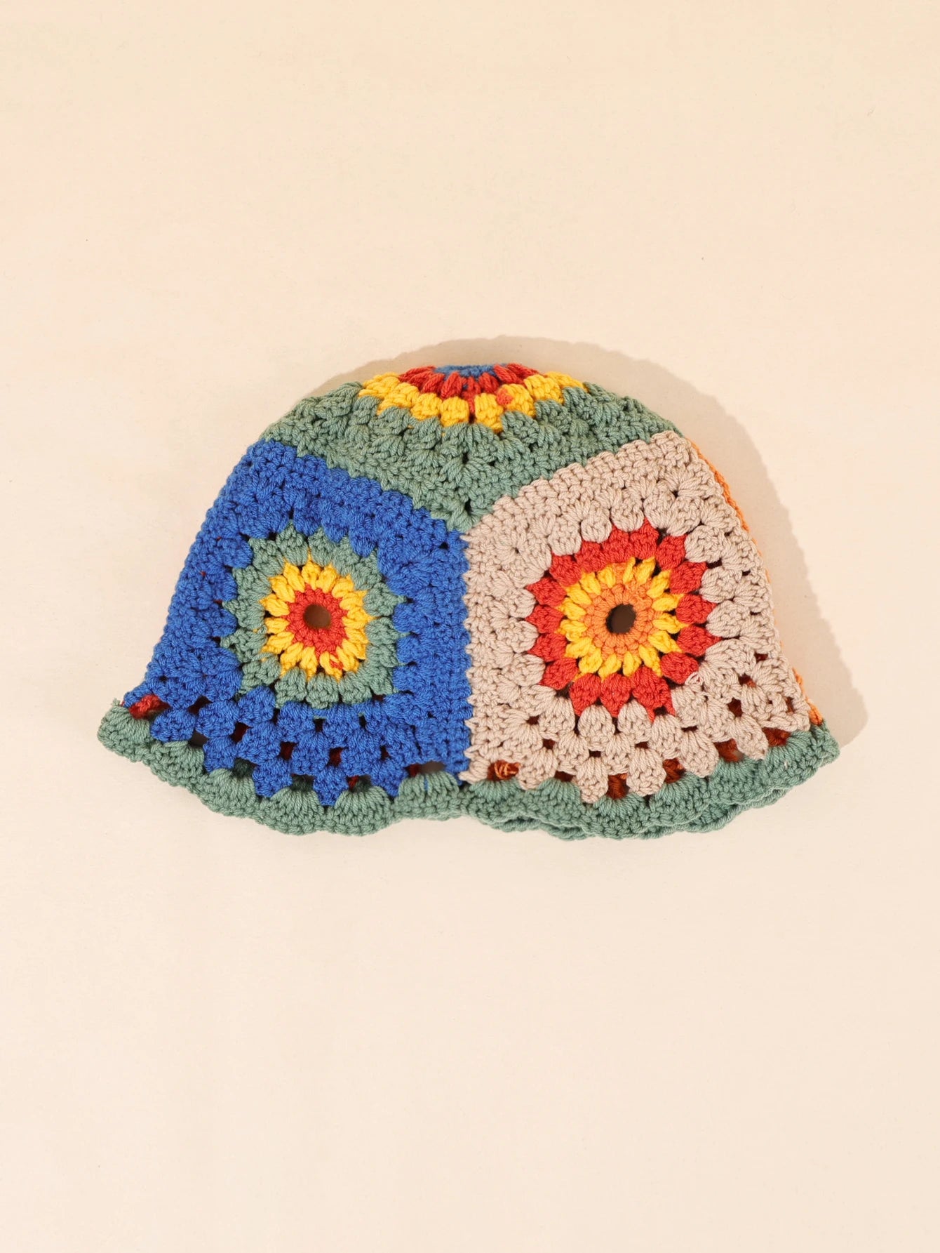 Warm Hollow Handmade Knit Bucket Hat