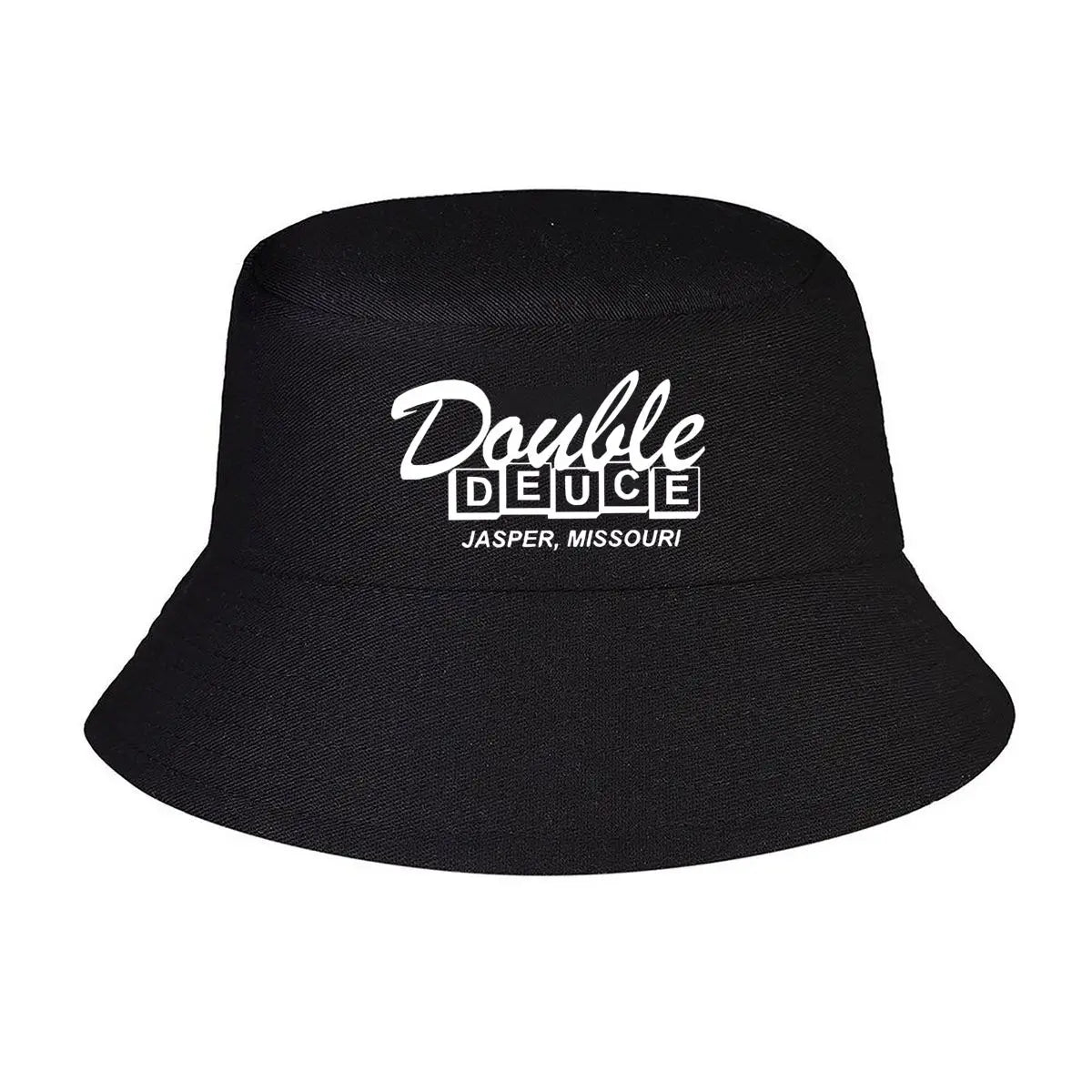 Double Deuce Road House Retro Script Text Bucket Hat