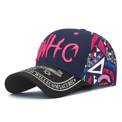 Unisex Korean Letter Embroidery Baseball Cap