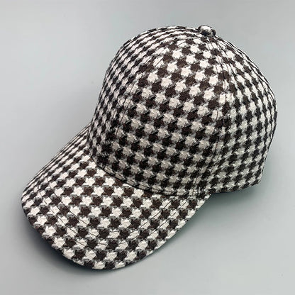Retro British Houndstooth Classic Baseball Cap