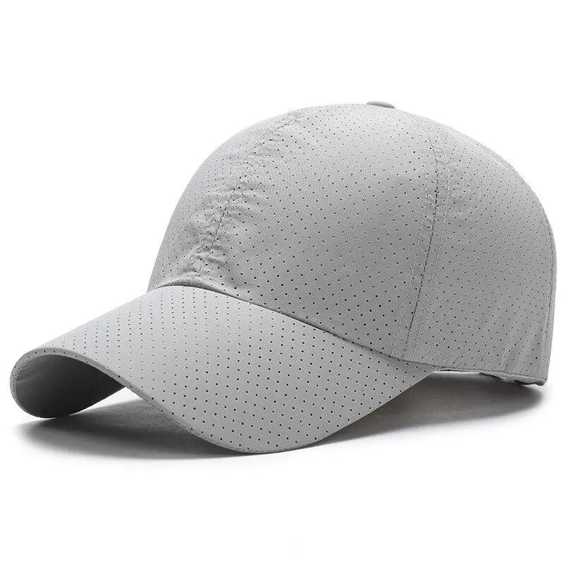 Solid Color Breathable Mesh Peaked Cap