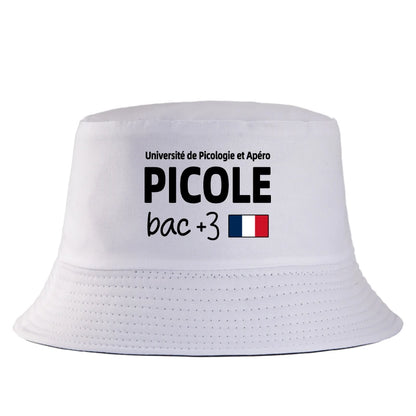 French Humor Picole Bac+3 Reversible Bucket Hat