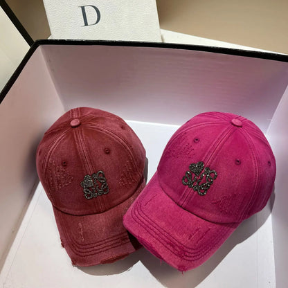 Korean Crystal 3D Letter Baseball Cap