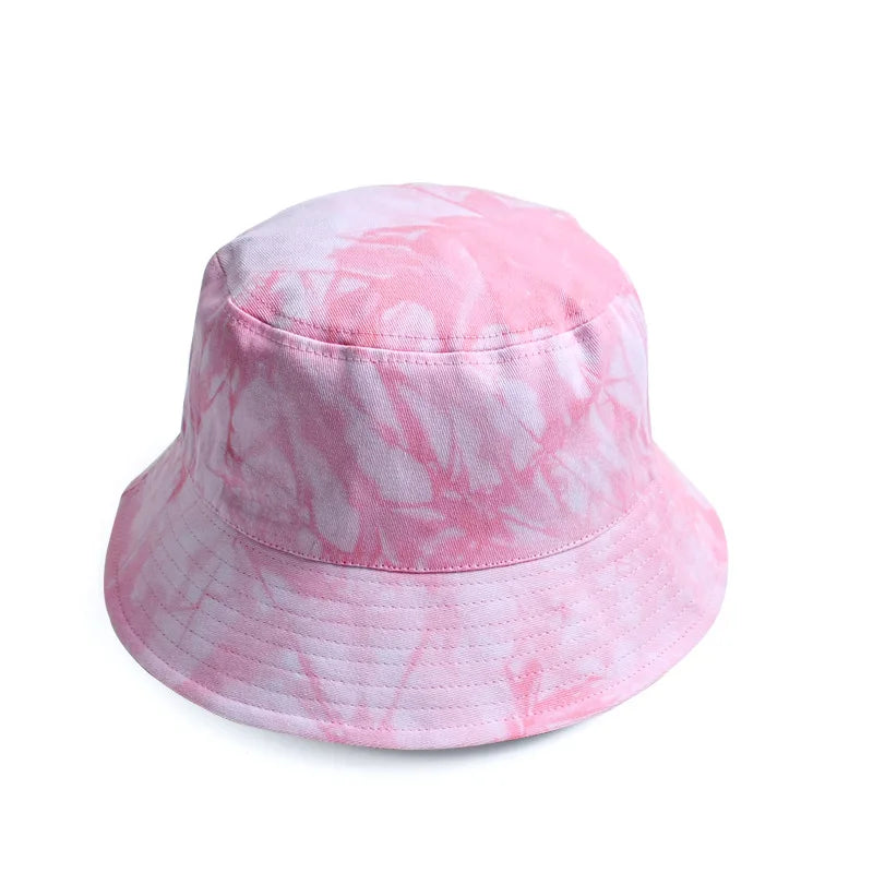 Xinbaoguan Tie Dyed Short Brim Summer Bucket Hat