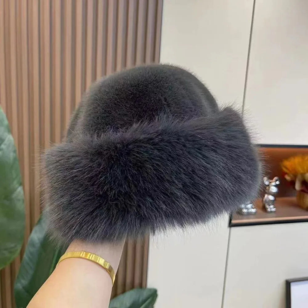 Warm Plush Winter Outdoor Bucket Hat