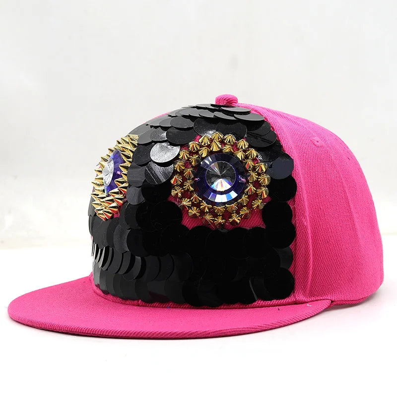 Luxury Rivet Punk Snapback Cap