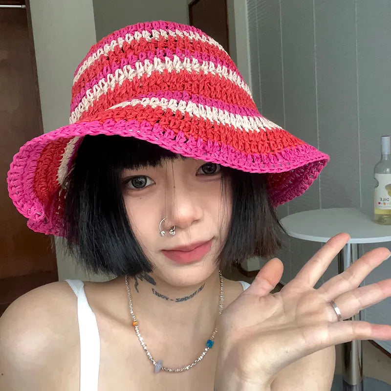 Rainbow Cute Summer Beach Bucket Hat