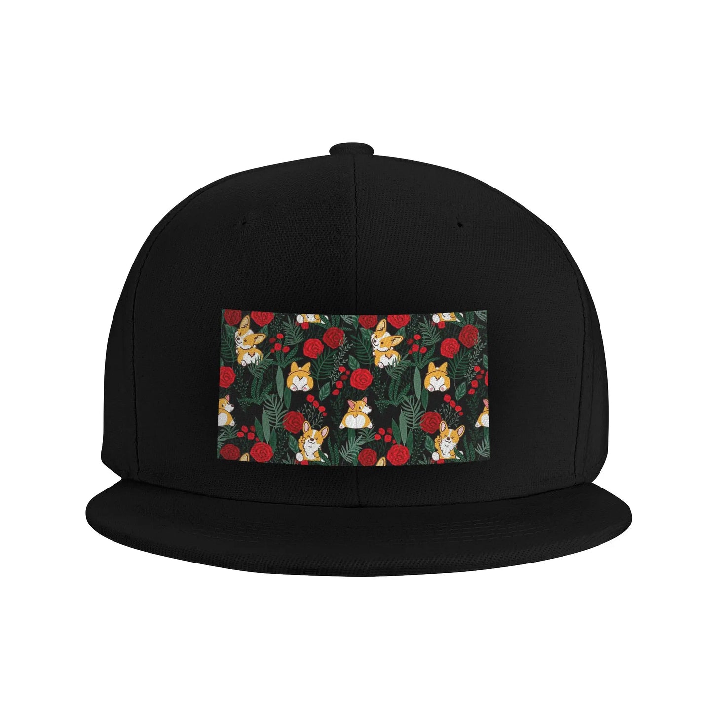 Corgi Dog Garden Scene Breathable Snapback Cap