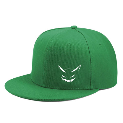 Cute Expression Flat Brim Baseball Cap Unisex