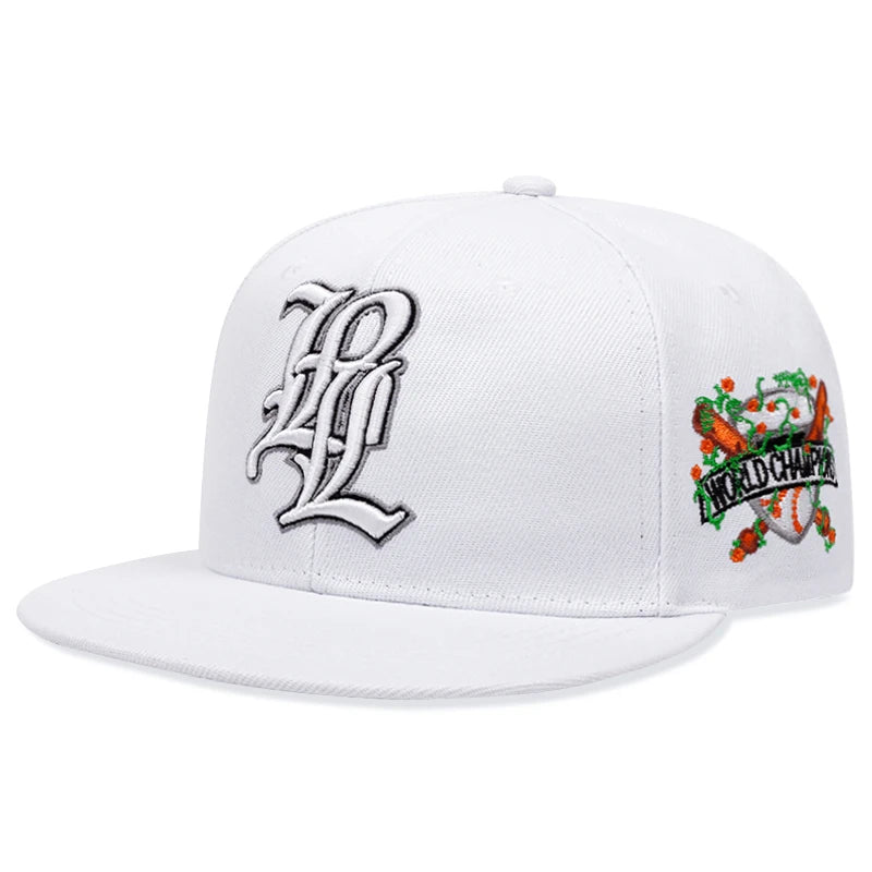 Unisex LPL Embroidery Mesh Flat Brim Hip Hop Baseball Cap