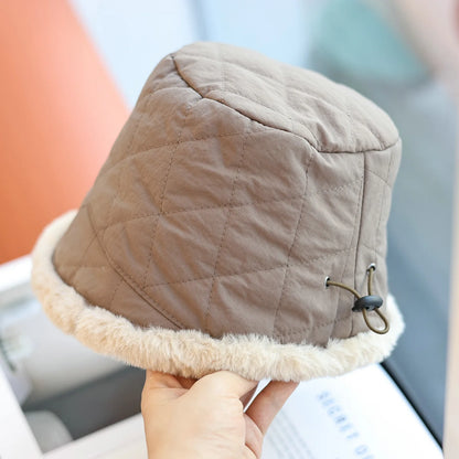 Women's Plush Winter Fisherman Bucket Hat