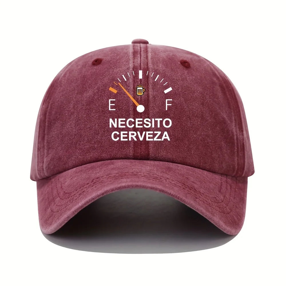 Necesito Cerveza Pattern Vintage Baseball Cap