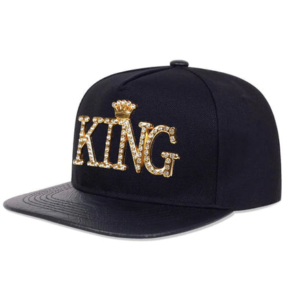 King Letter Drill Label Hip Hop Snapback Cap