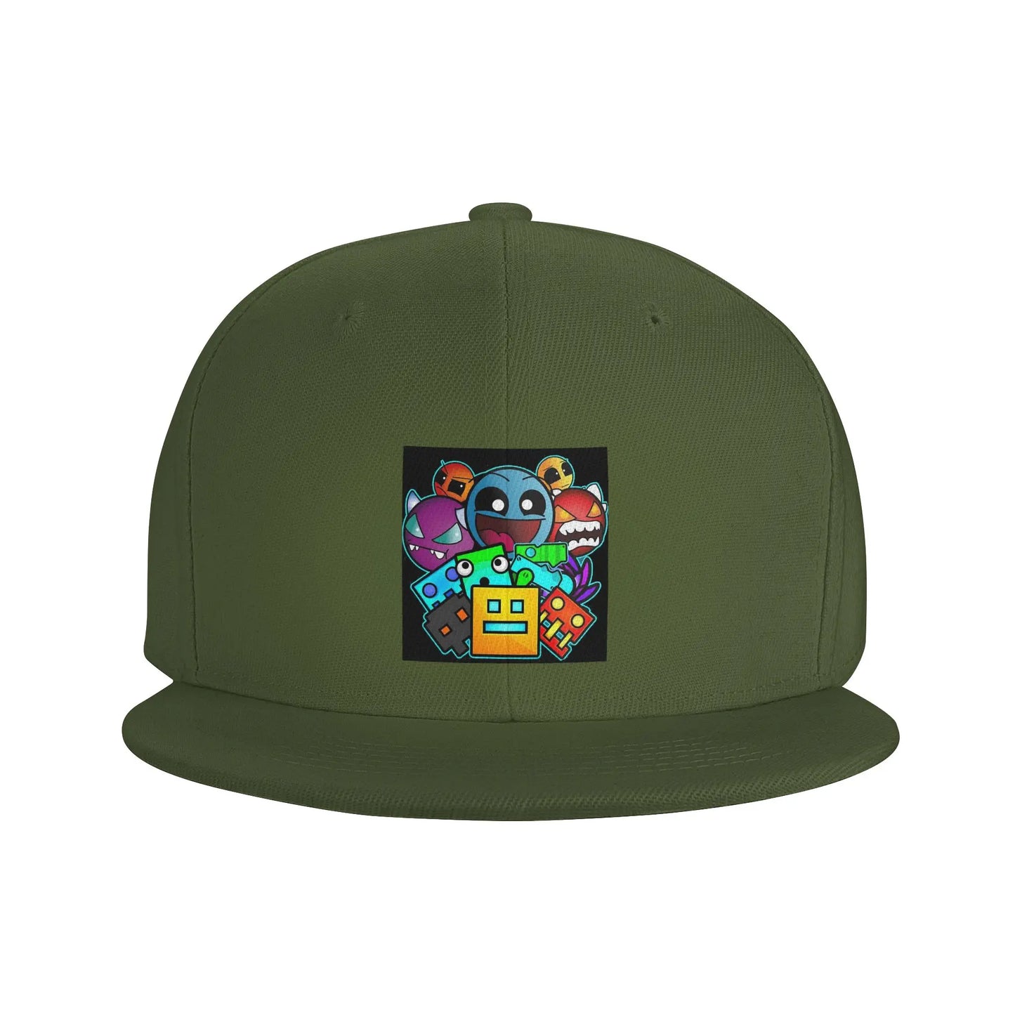 Geometry Dash Cute Geometric Game Graphic Snapback Cap