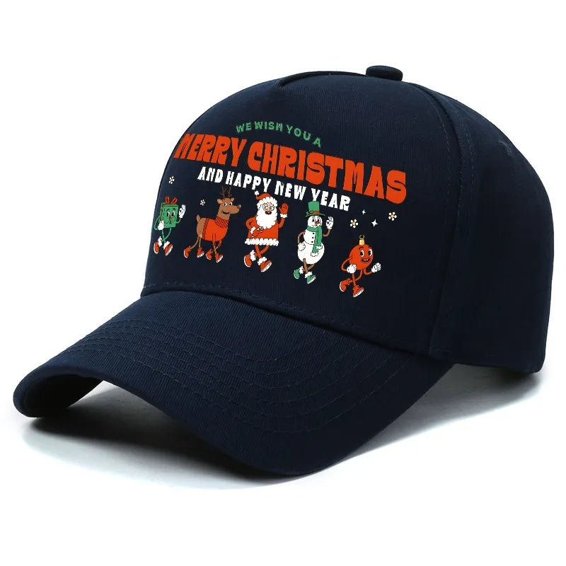 Festive Christmas Warm Adjustable Baseball Cap