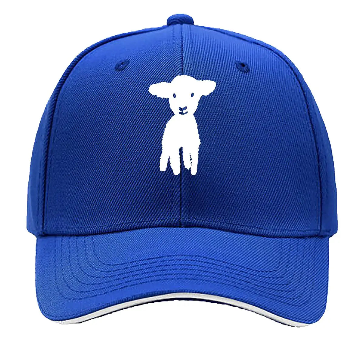 Cartoon Goat Printed Vintage Distressed Baseball Cap