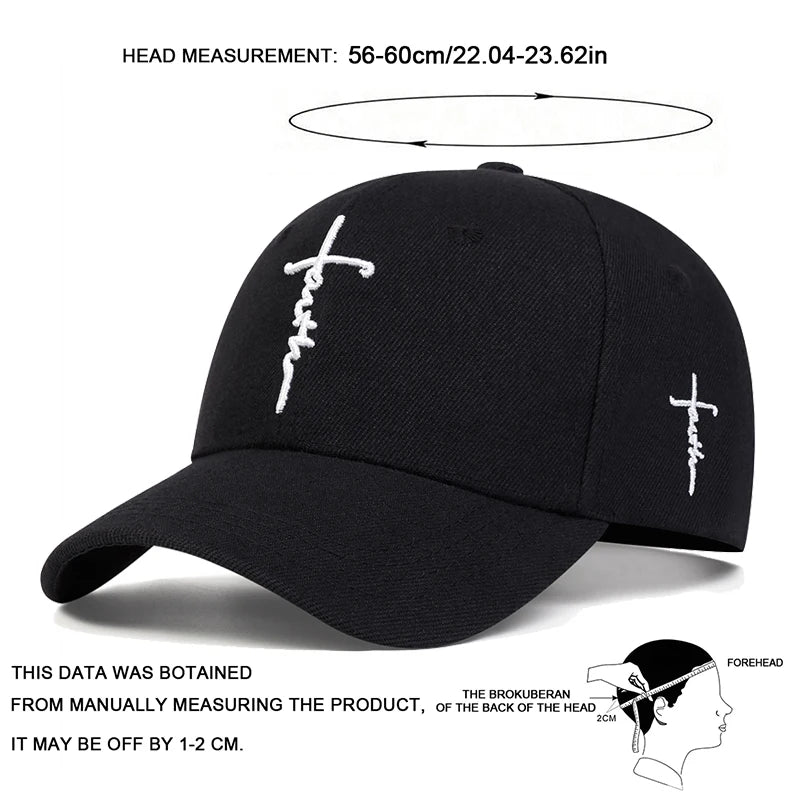 Fashion Faith Embroidered Cotton Unisex Baseball Cap