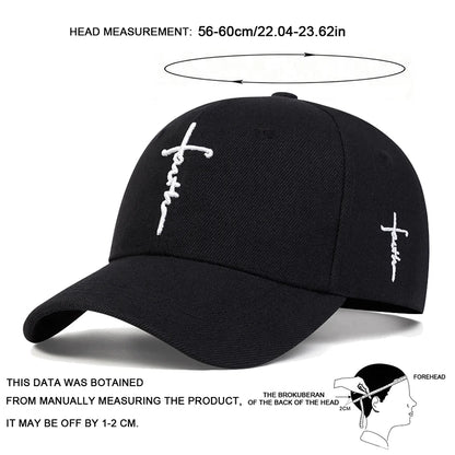 Fashion Faith Embroidered Cotton Unisex Baseball Cap