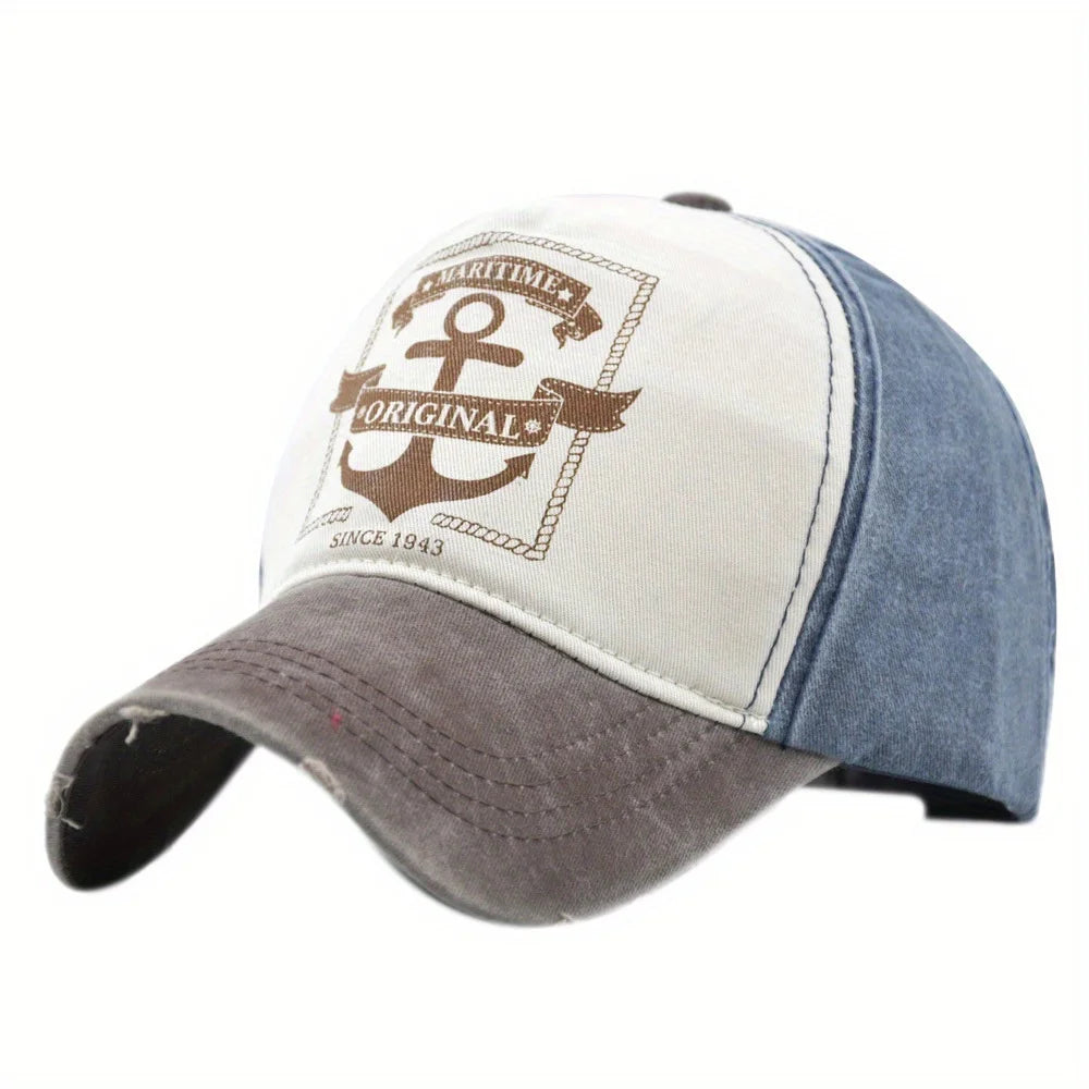 Anchor Print Hip Hop Snapback Cap