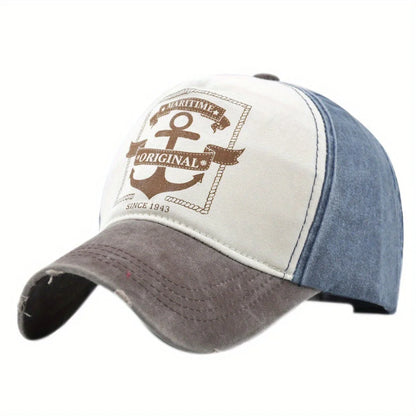 Anchor Print Hip Hop Snapback Cap