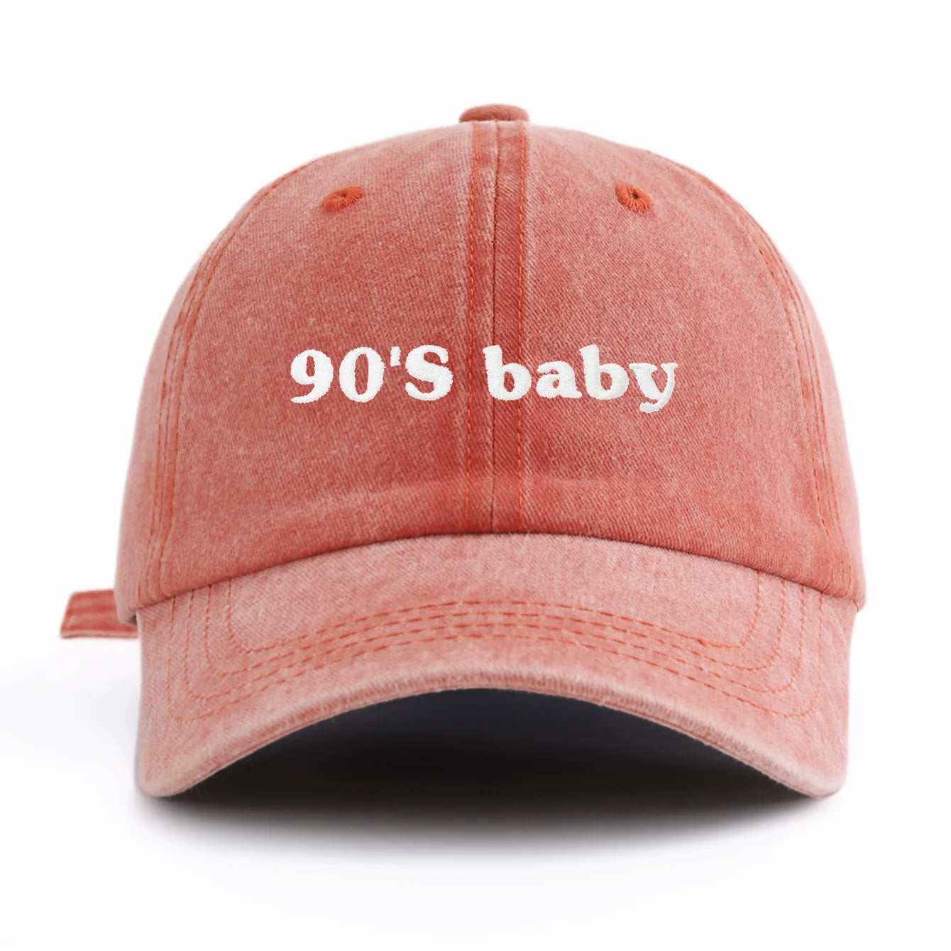 90s Baby Embroidery Washed Dad Baseball Cap