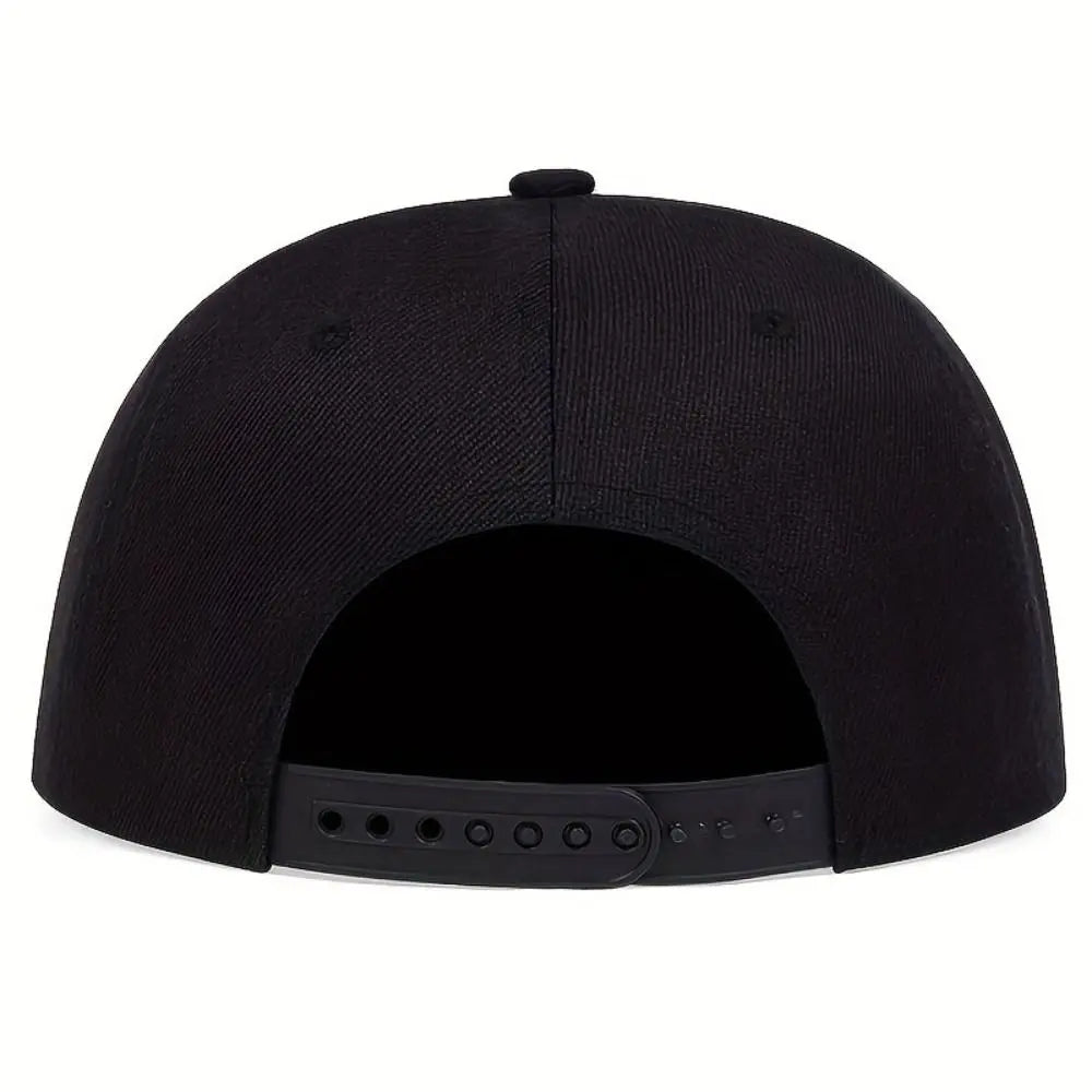 Flame Embroidery Adjustable Hip Hop Snapback Cap