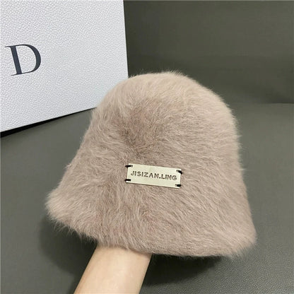 Faux Rabbit Fur Bucket Hat