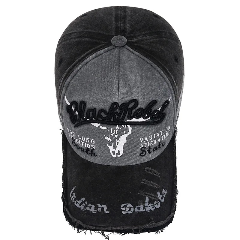 Vintage Distressed Washed Embroidered Baseball Cap
