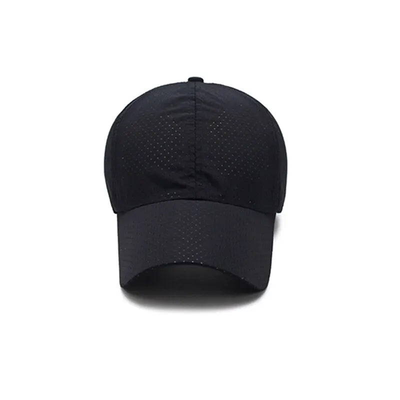 Solid Color Breathable Mesh Peaked Cap