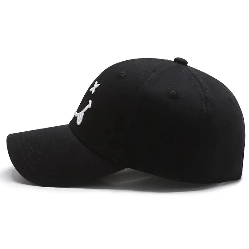 Unisex Smiling Face Embroidered Baseball Cap