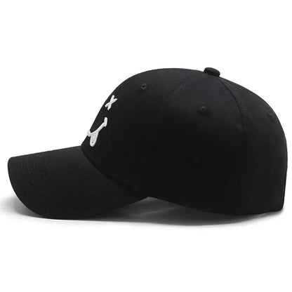 Unisex Smiling Face Embroidered Baseball Cap