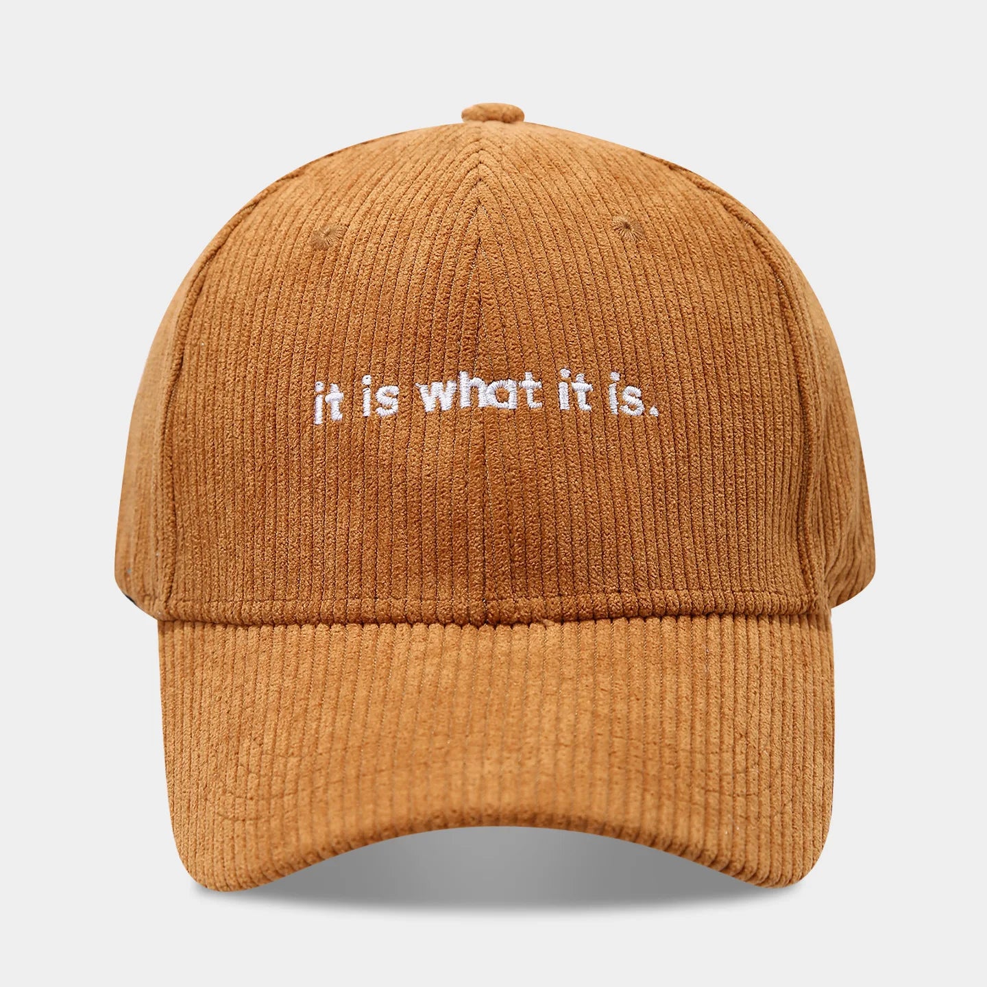Winter Corduroy Embroidered Letter Baseball Cap