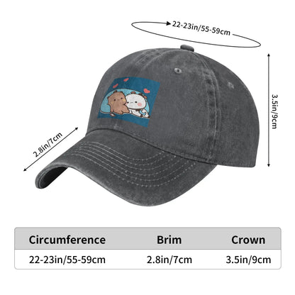 Bubu Dudu Panda Washed Denim Adjustable Baseball Cap