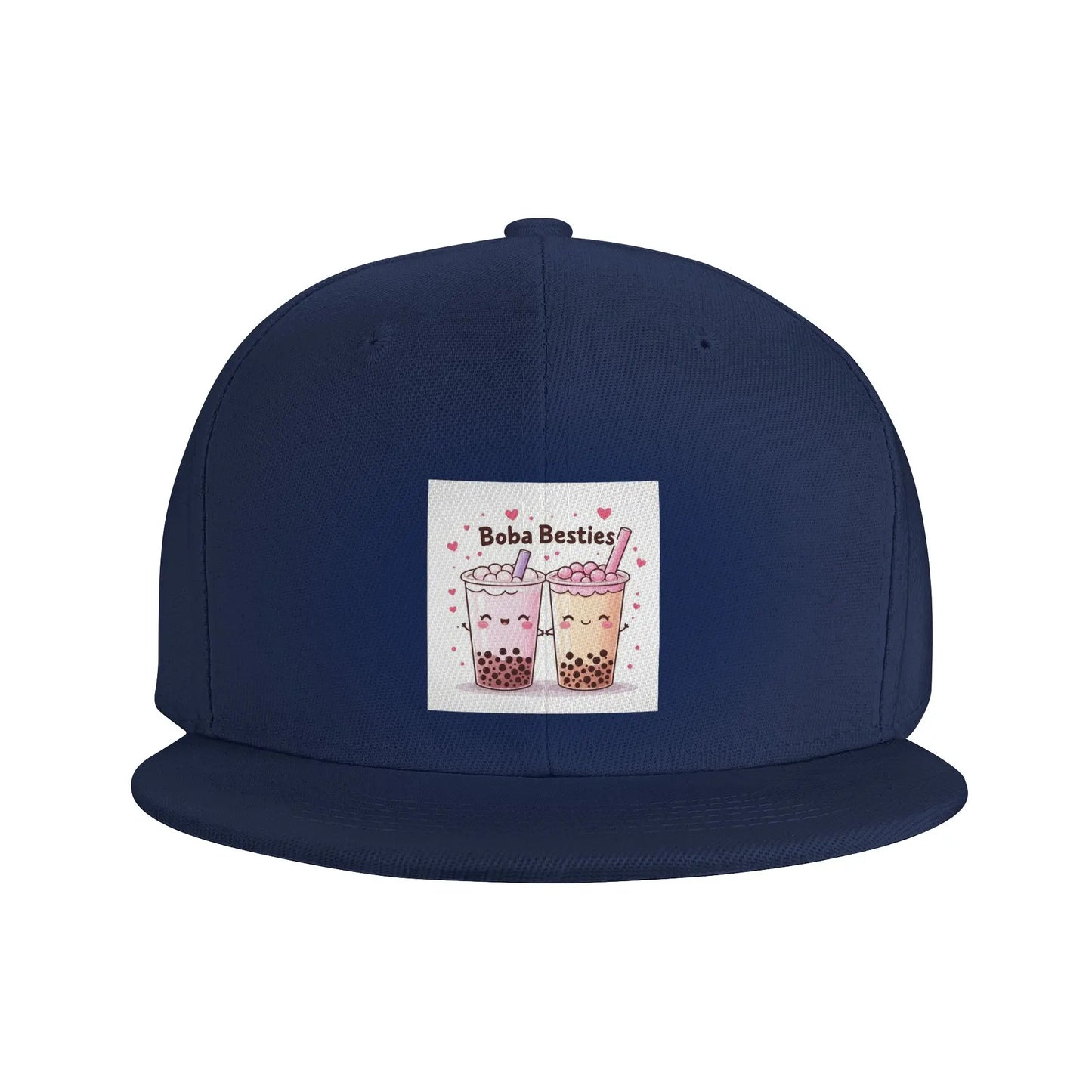 Boba Besties Kawaii Bubble Tea Snapback Cap