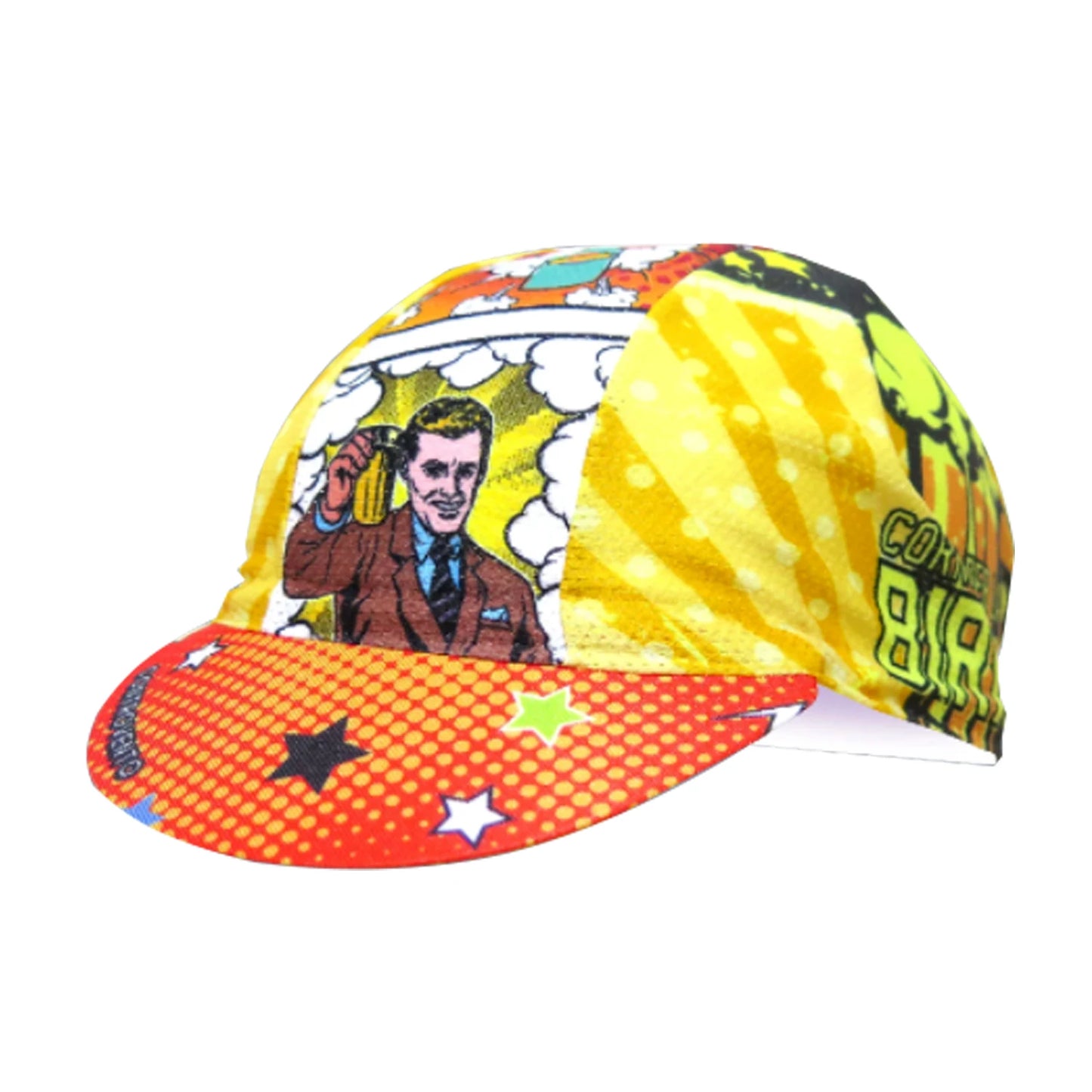 Yellow Beer Cycling Snapback Cap Quick-Dry Breathable Sports