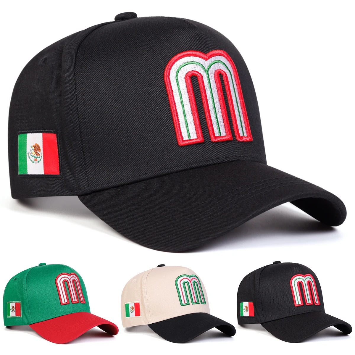 Unisex Letter M Embroidered Baseball Cap