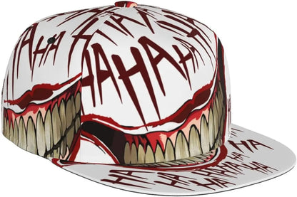 Funny Hahaha 3D Print Flat Bill Snapback Cap