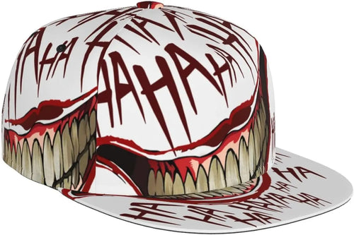 Funny Hahaha 3D Print Flat Bill Snapback Cap